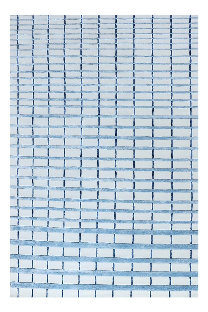 Grey & Blue Wool Rug by Neytt Homes at Pernia's Pop Up Shop