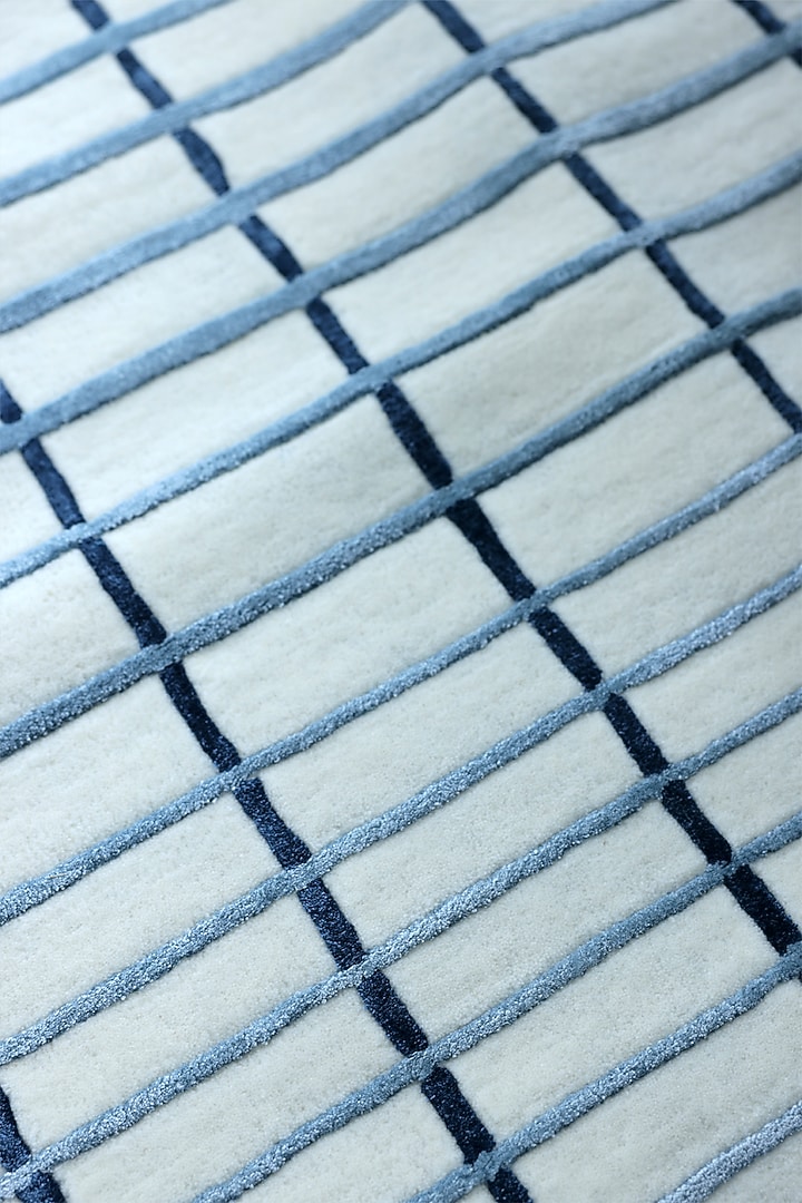 Grey & Blue Wool Rug by Neytt Homes at Pernia's Pop Up Shop