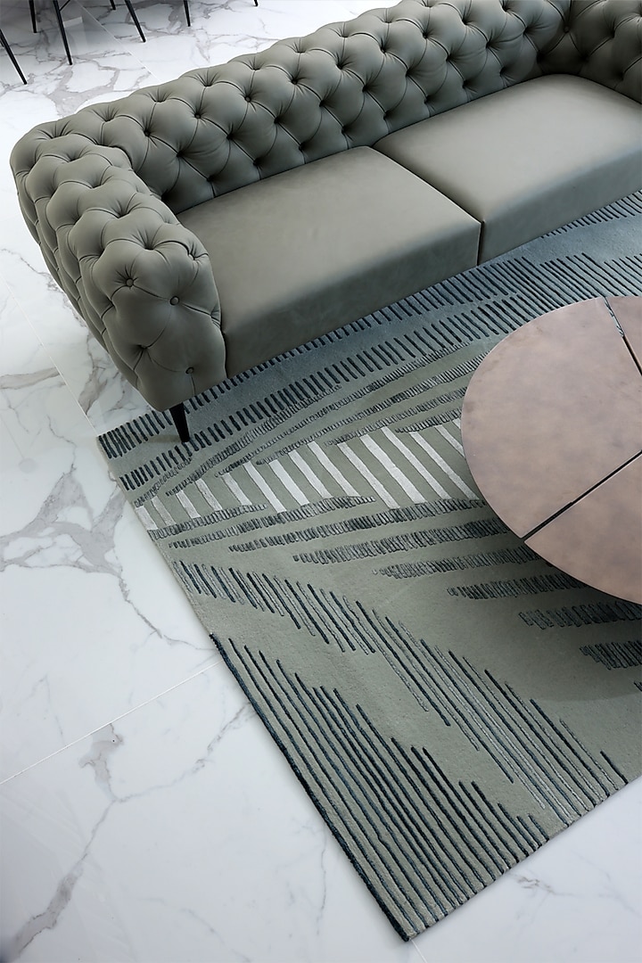 Grey & Green Wool Rug by Neytt Homes