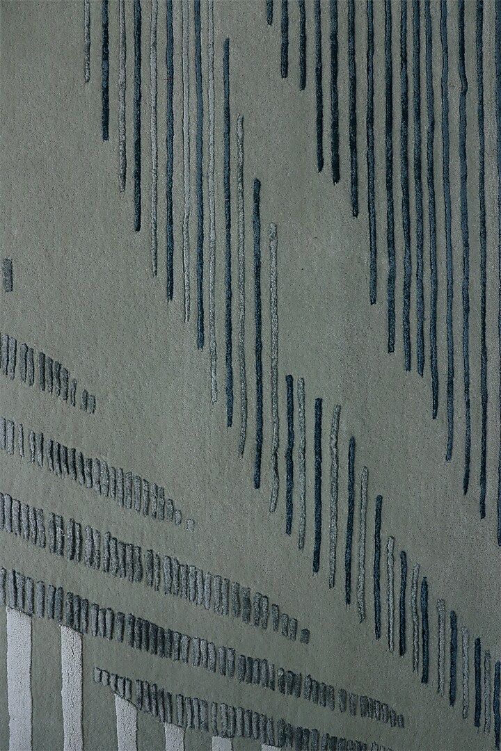 Grey & Green Wool Rug by Neytt Homes at Pernia's Pop Up Shop
