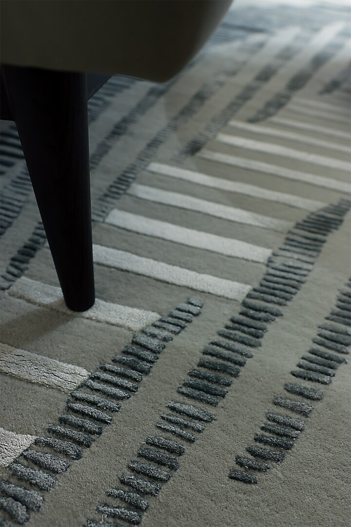 Grey & Green Wool Rug by Neytt Homes at Pernia's Pop Up Shop