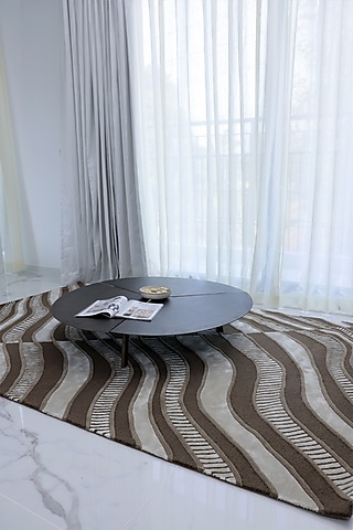 Multi-Colored Wool & Bamboo Silk Rug by Neytt Homes