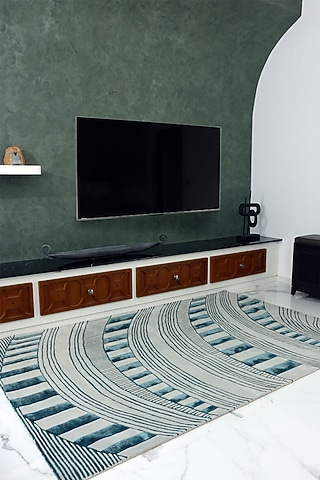 Grey & Blue Wool Rug by Neytt Homes