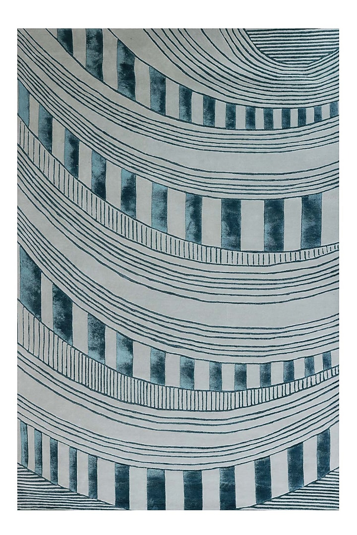 Grey & Blue Wool Rug by Neytt Homes at Pernia's Pop Up Shop