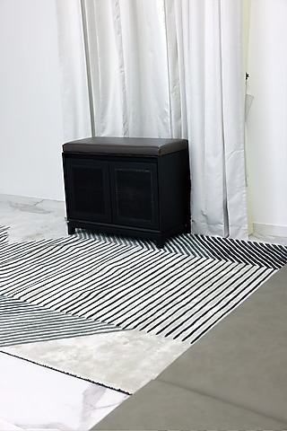 Grey & Navy Wool Rug by Neytt Homes