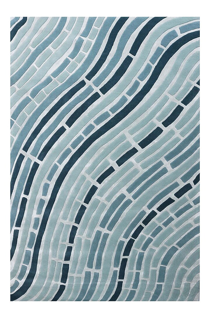 Grey & Blue Wool Rug by Neytt Homes at Pernia's Pop Up Shop