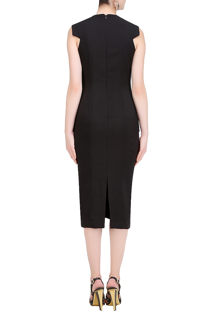 Black Side Cut Shift Dress available only at Pernia's Pop Up Shop.
