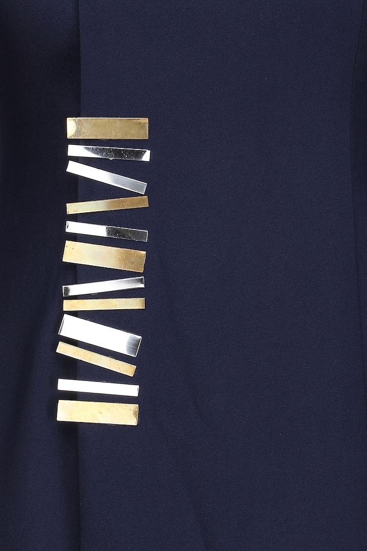 Navy off Shoulder Blazer Shift Dress available only at Pernia's Pop Up Shop.