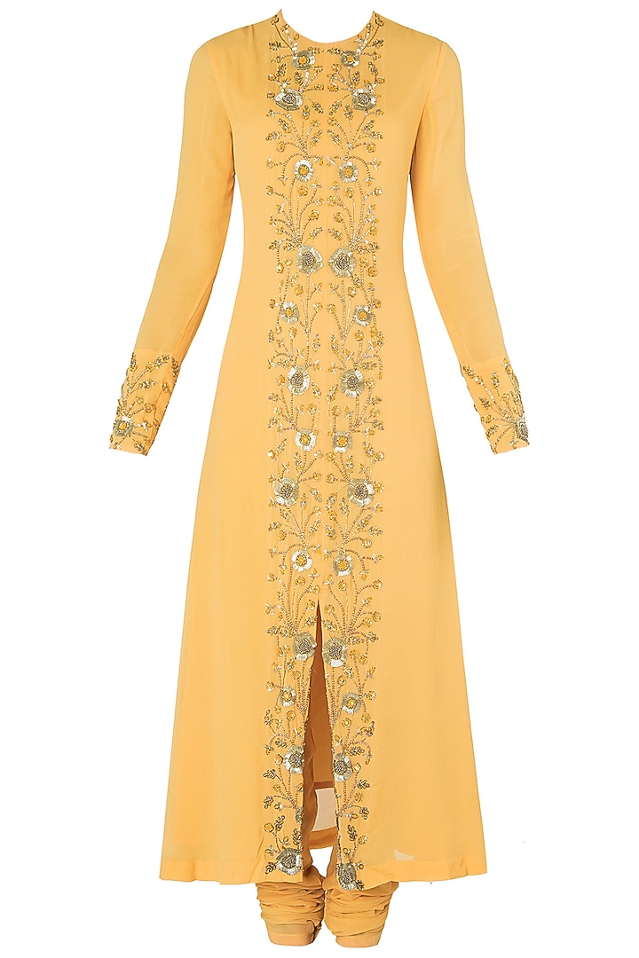 Mango front open embroidered kurta set available only at Pernia's Pop Up Shop.