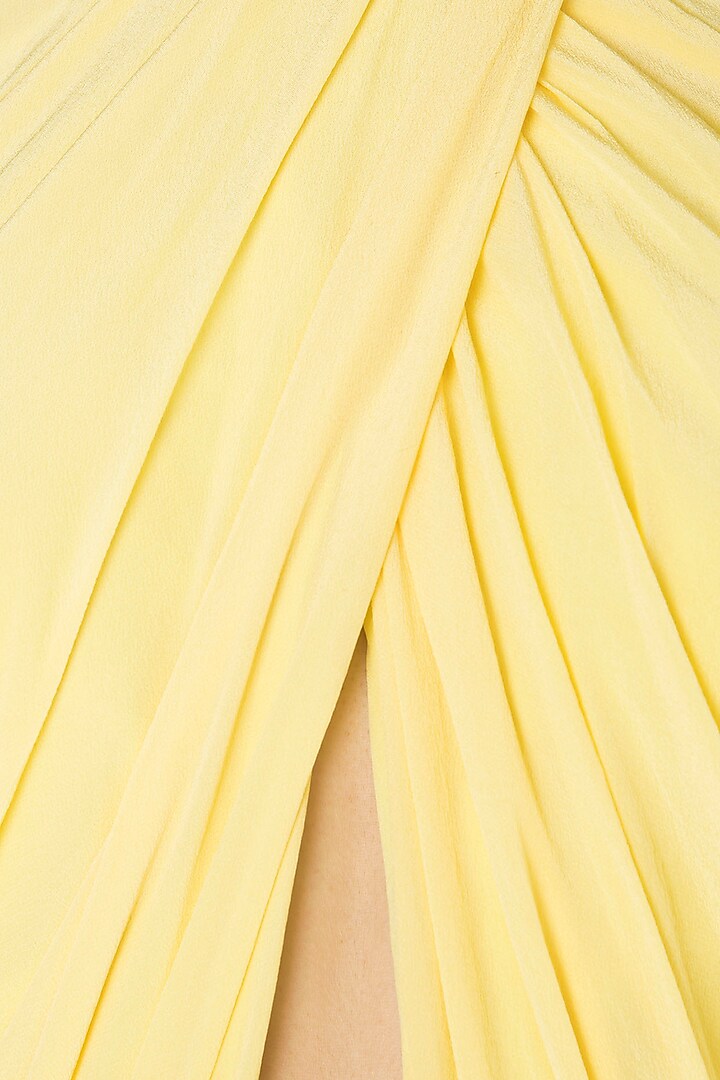 Yellow criss-cross cutout gown available only at Pernia's Pop Up Shop.