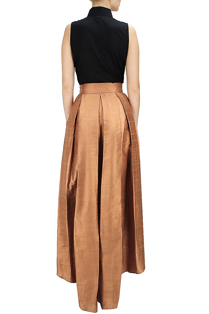 Brown asymmetrical bell skirt available only at Pernia's Pop-Up Shop.