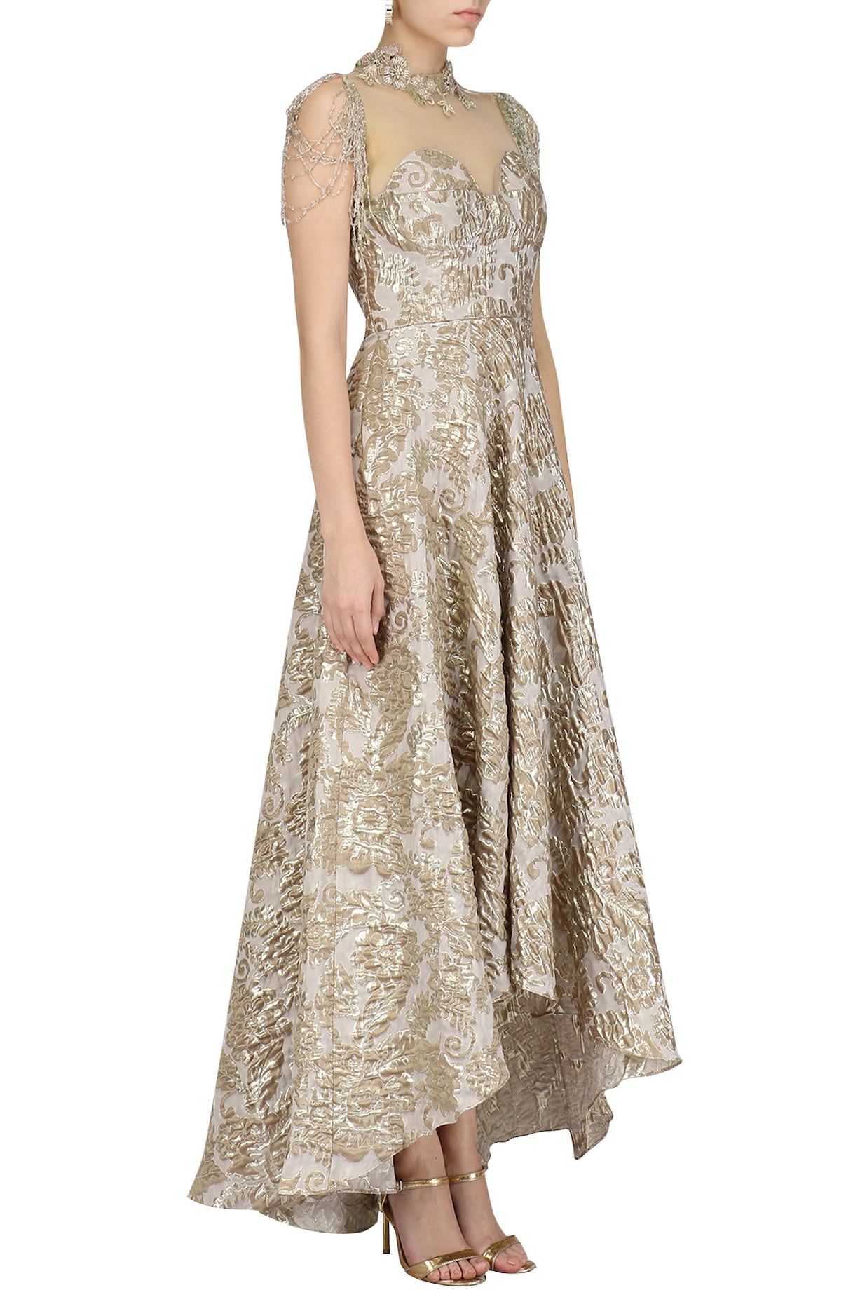High Low Embroidered Dress main image 1