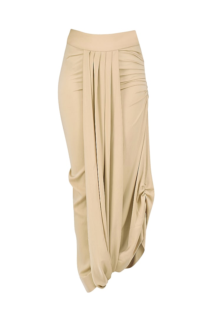 Mellow green off shoulder embroidered top with asymmetrical skirt available only at Pernia's Pop Up Shop.