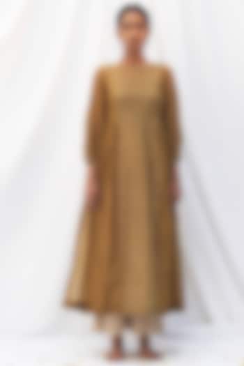 Elaichi Green Gathered Dress Kurta Set by The Label Nuska