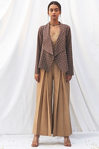 Black Pepper & Cinnamon Jacket Set by The Label Nuska