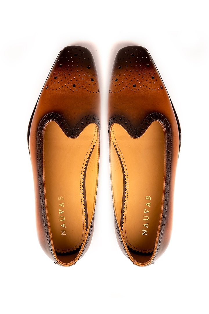 Cognac Leather Mojris by Nauvab