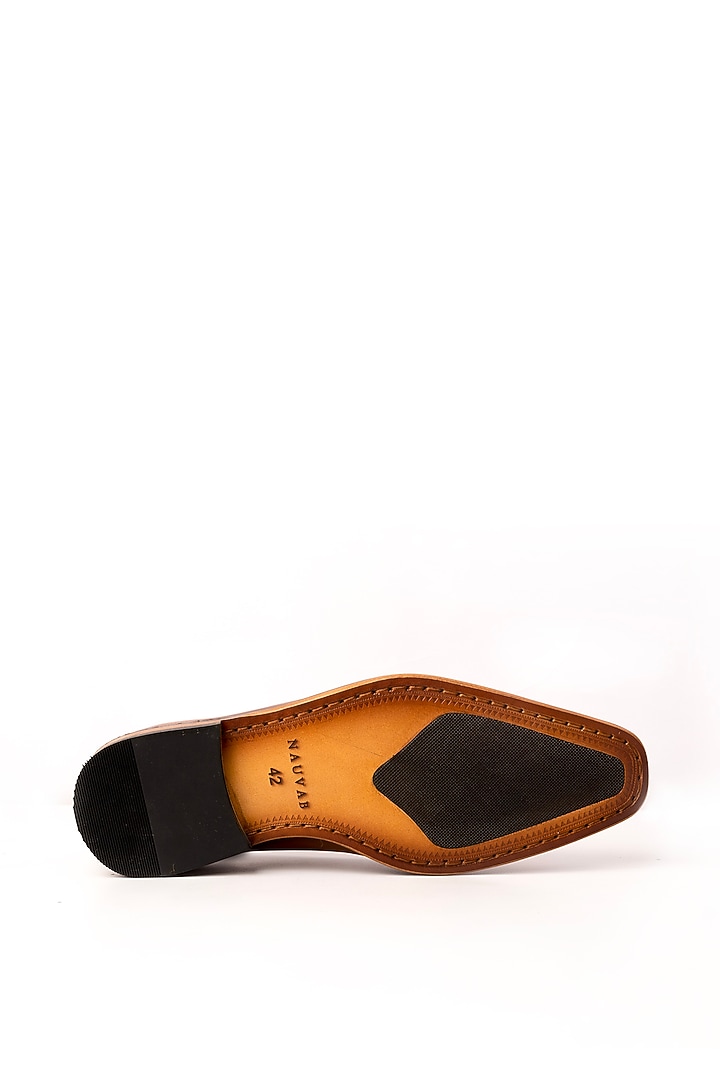 Black Leather Sandals by Nauvab at Pernia's Pop Up Shop
