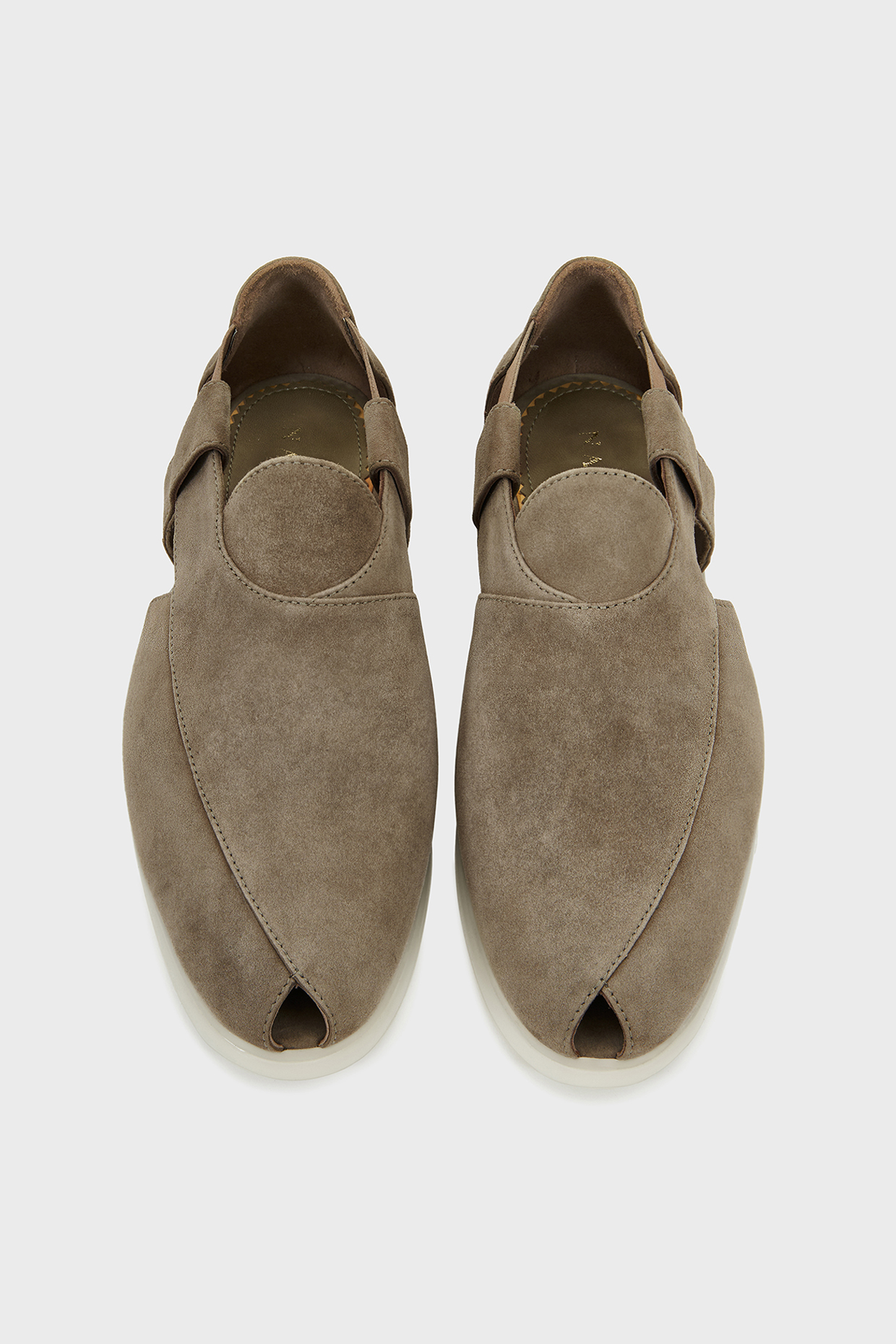 Taupe Suede Peshwari by Nauvab