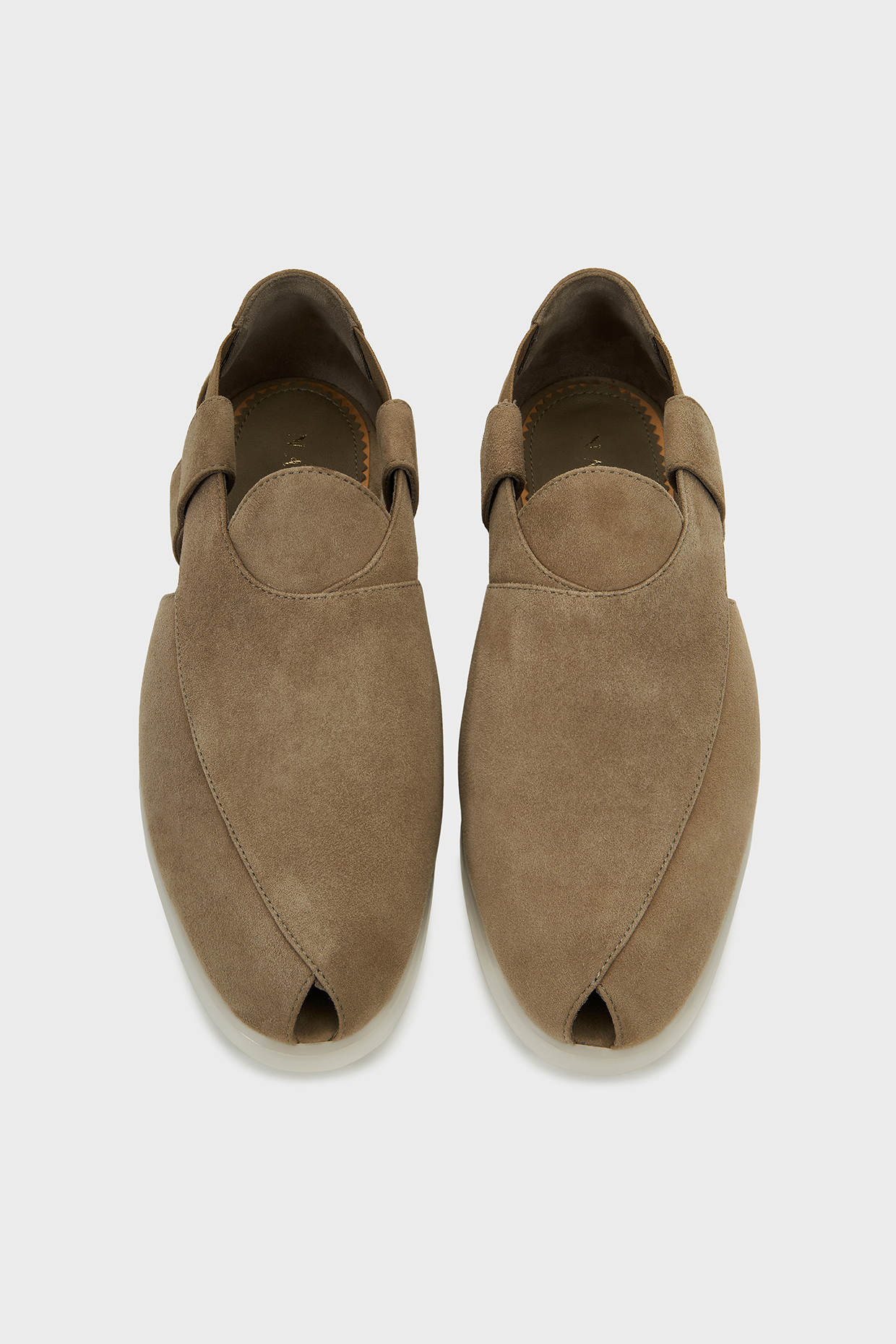 Khaki Suede Peshwari by Nauvab