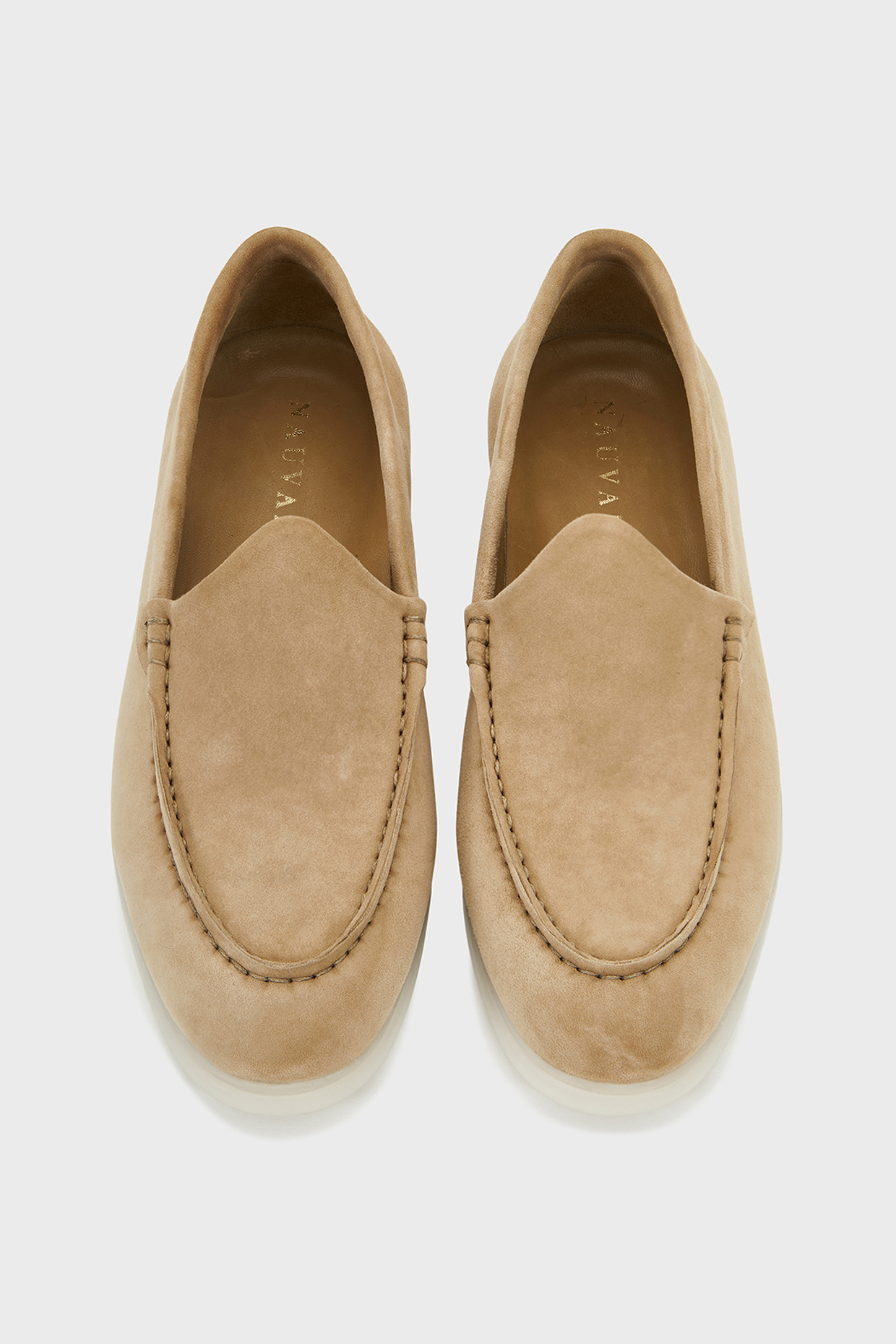 Warm Sand Suede Loafers by Nauvab