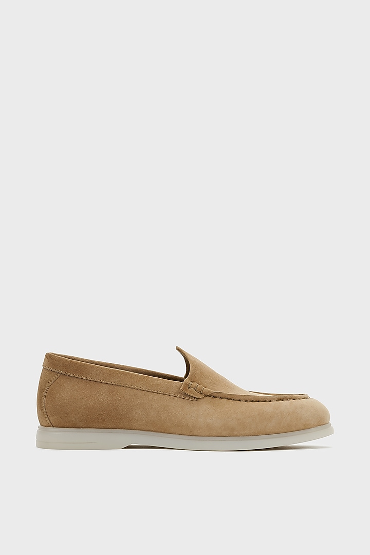 Warm Sand Suede Loafers by Nauvab at Pernia's Pop Up Shop