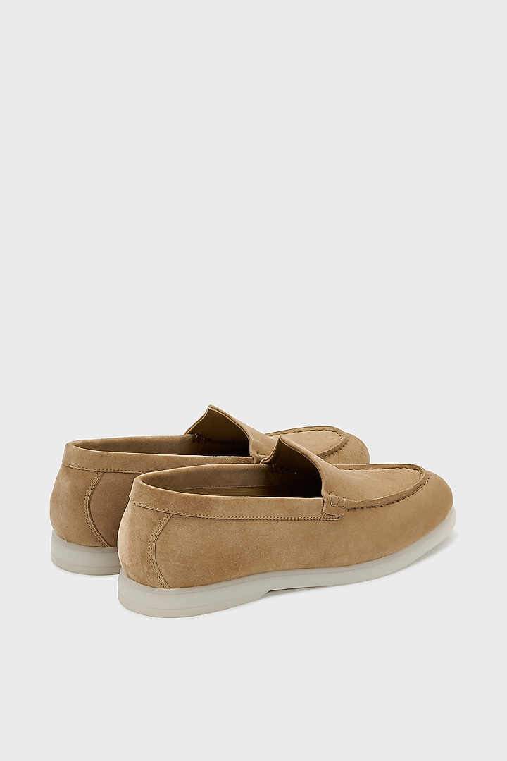 Warm Sand Suede Loafers by Nauvab at Pernia's Pop Up Shop