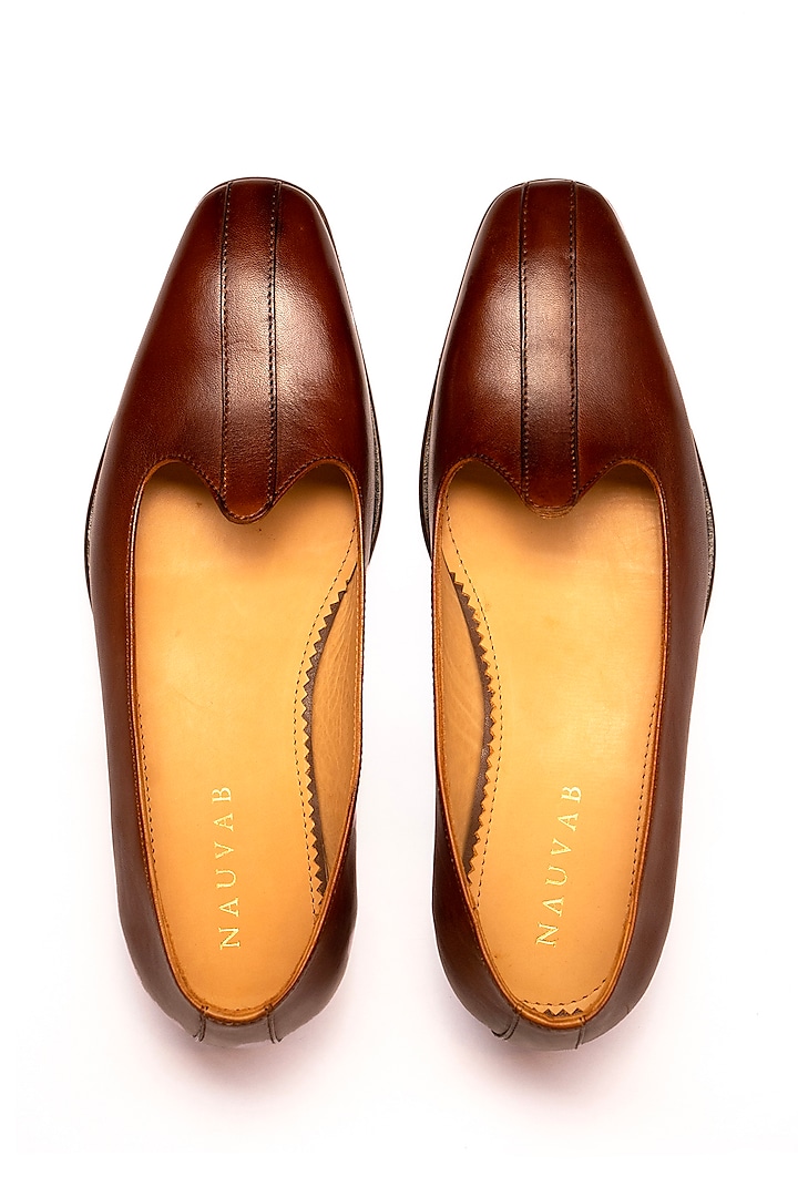 Cognac Leather Nagras by Nauvab