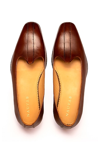 Cognac Leather Nagras by Nauvab