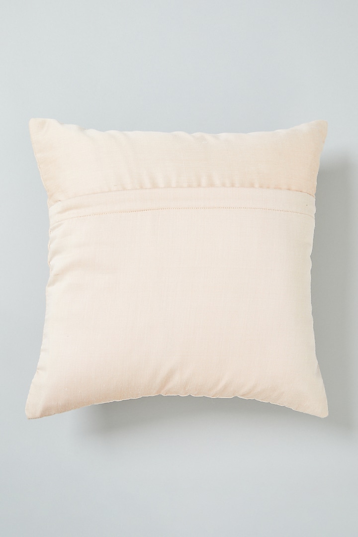 Beige Embroidered Cushion Cover by NEXUS BY UPASNA at Pernia's Pop Up Shop