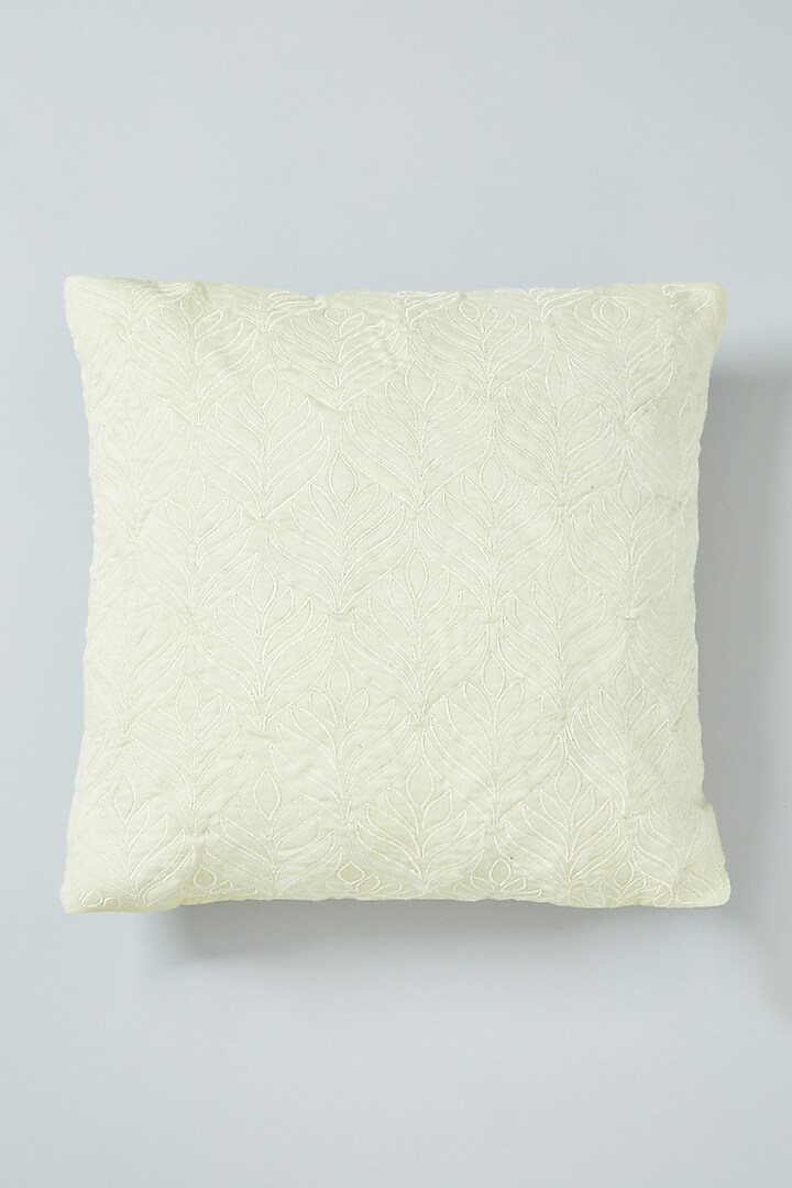 Pista Green Embroidered Cushion Covers by NEXUS BY UPASNA