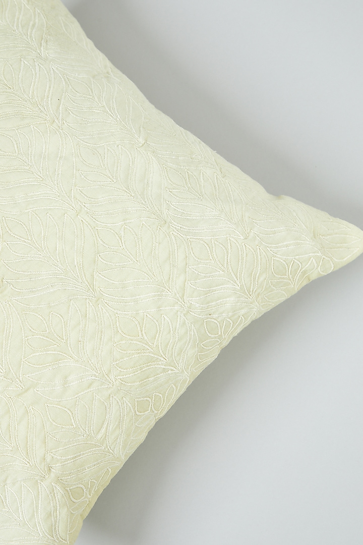 Pista Green Embroidered Cushion Covers by NEXUS BY UPASNA at Pernia's Pop Up Shop