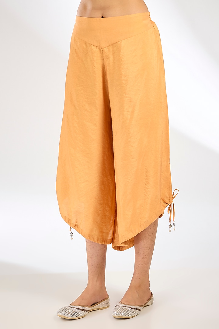 Peach Kota Doriya Kurta Set by Nyara by Nicky Chawla at Pernia's Pop Up Shop