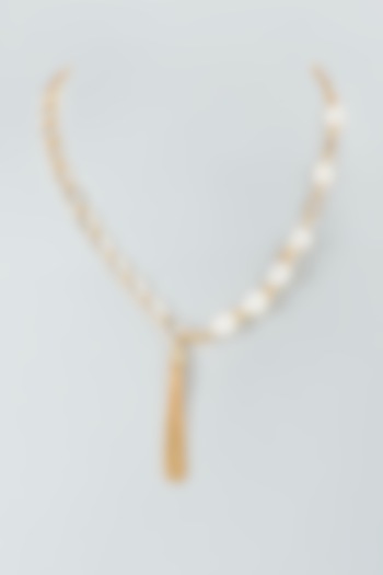 Gold Finish Baroque & Chain Necklace by Nyela at Pernia's Pop Up Shop