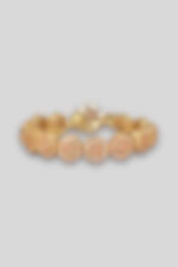 Gold Anti-Tarnish Finish Pink American Diamond Openable Tennis Bracelet by Nyela at Pernia's Pop Up Shop