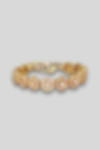 Gold Anti-Tarnish Finish American Diamond Openable Tennis Bracelet by Nyela at Pernia's Pop Up Shop