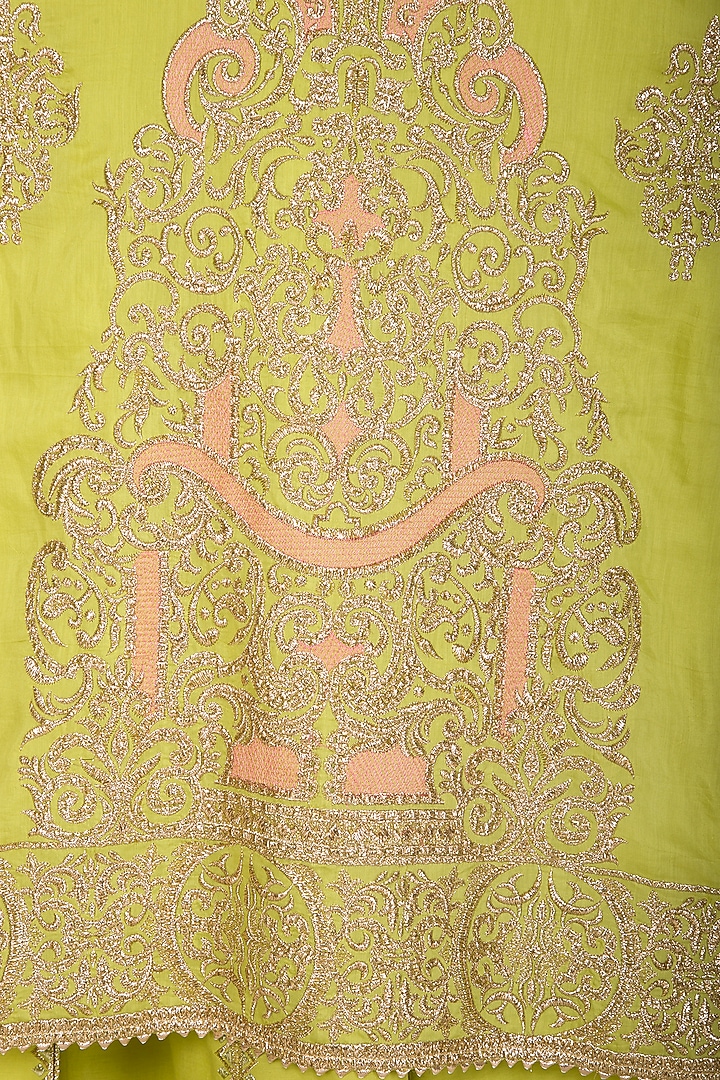 Green Embroidered Party Wear Sharara Set by Nysa & Shubhangi at Pernia's Pop Up Shop