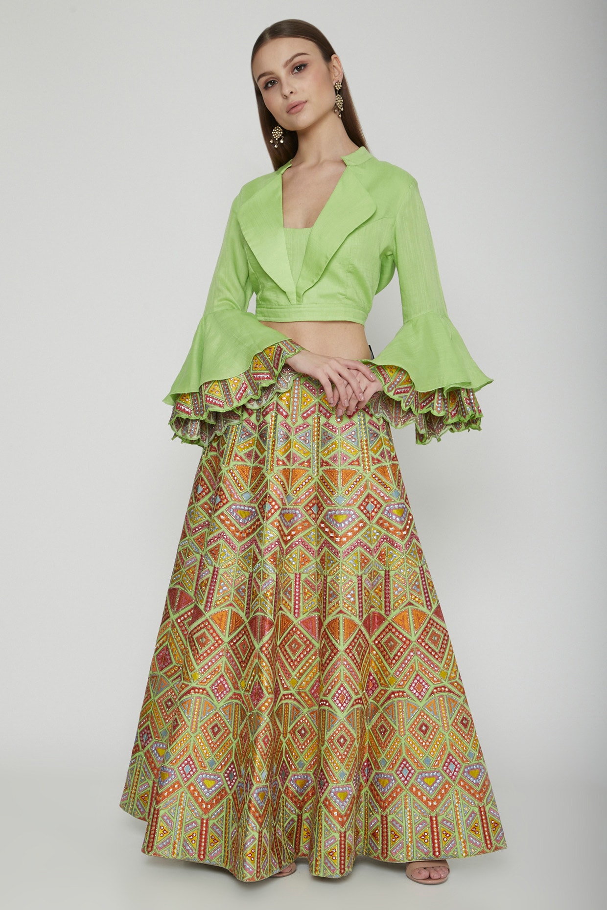 long skirt with top design