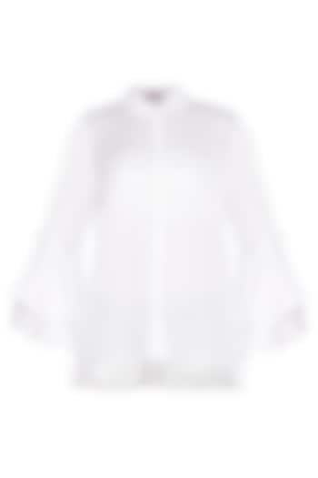 White Bell Sleeves Shirt by Nysa & Shubhangi