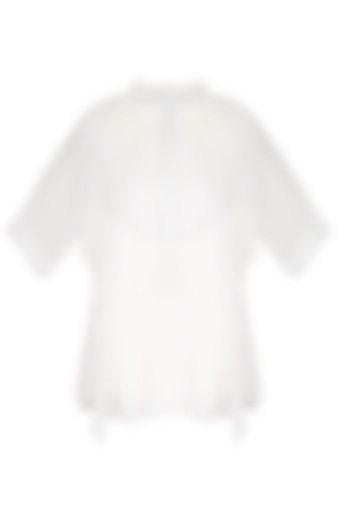 White Frill Shirt by Nysa & Shubhangi
