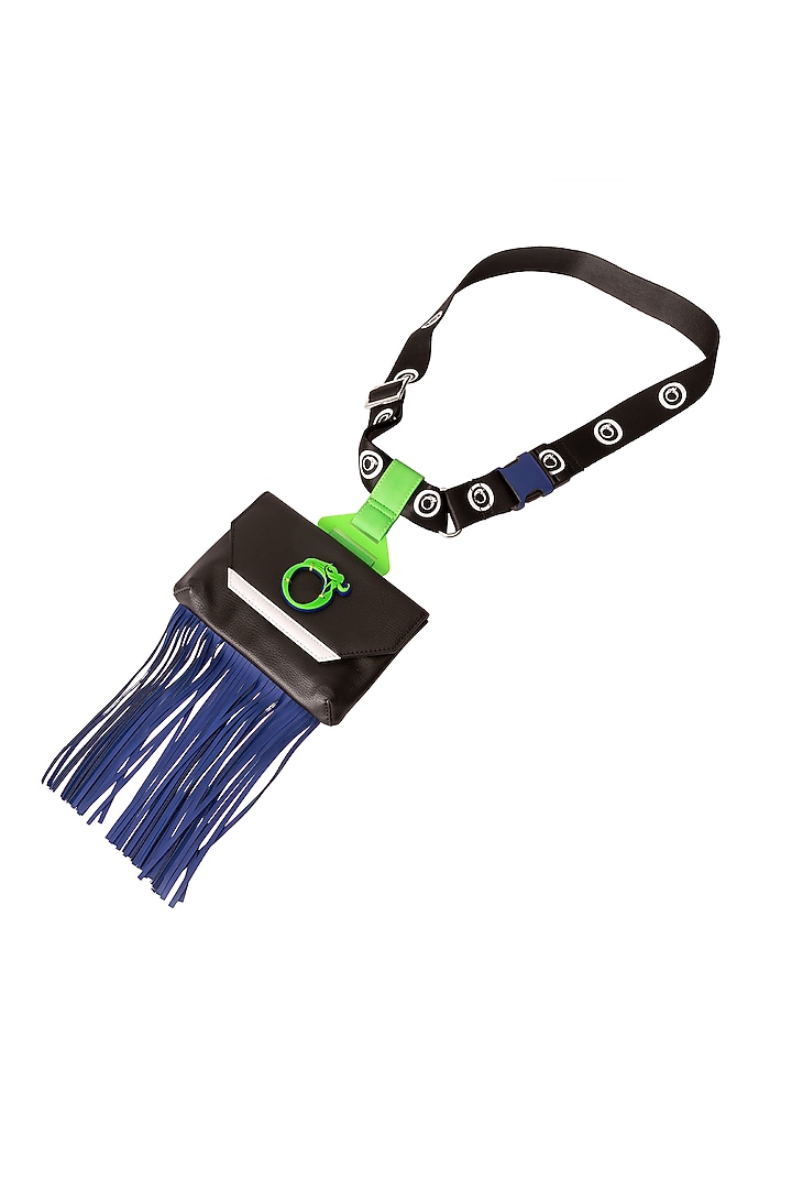 Black Vegan Leather Waistbag by Oceana at Pernia's Pop Up Shop