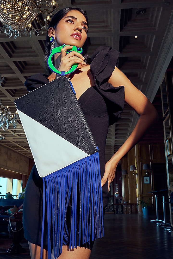 Green Vegan Leather Wristlet Bag by Oceana at Pernia's Pop Up Shop
