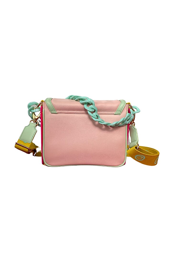 Pink Vegan Leather Crossbody Bag by Oceana at Pernia's Pop Up Shop