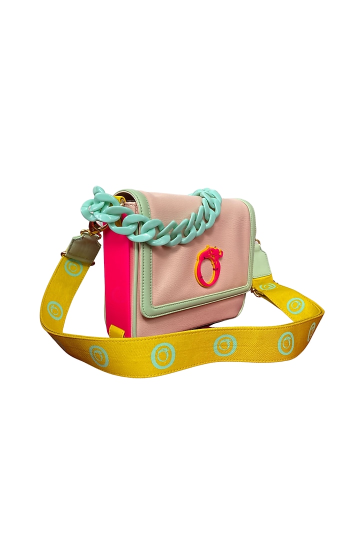 Pink Vegan Leather Crossbody Bag by Oceana at Pernia's Pop Up Shop