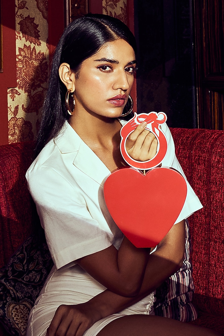 Orange Resin Heart Clutch by Oceana at Pernia's Pop Up Shop
