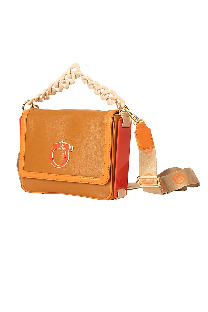 Brown Vegan Leather Crossbody Bag by Oceana at Pernia's Pop Up Shop