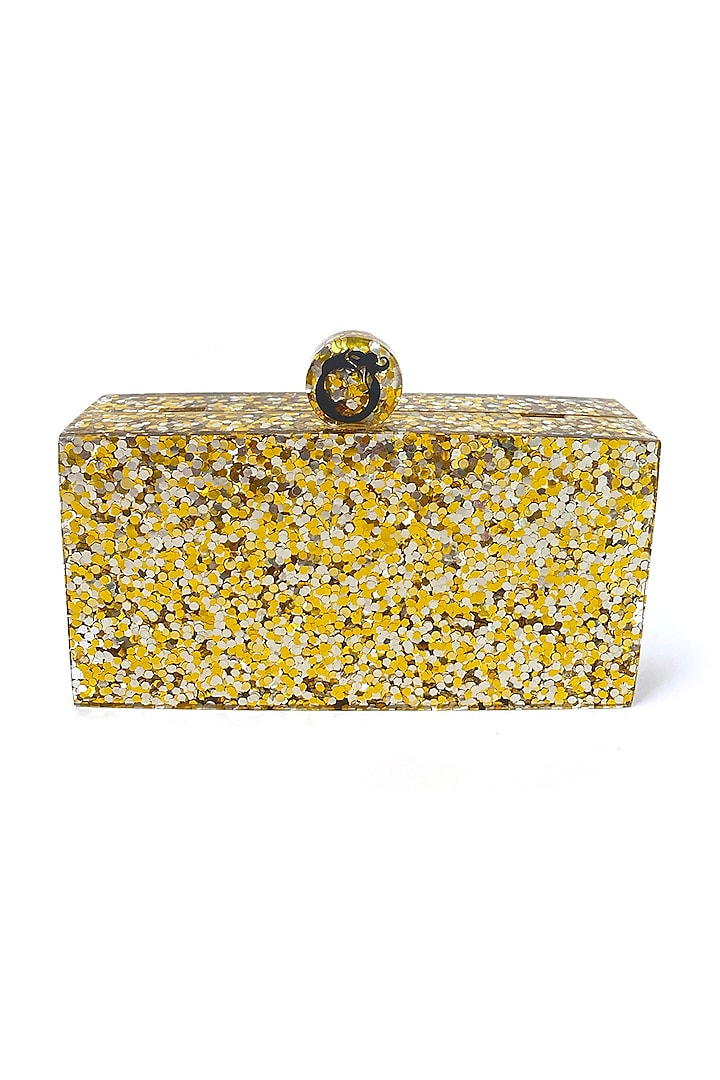 Gold Glitter Mini Clutch by Oceana