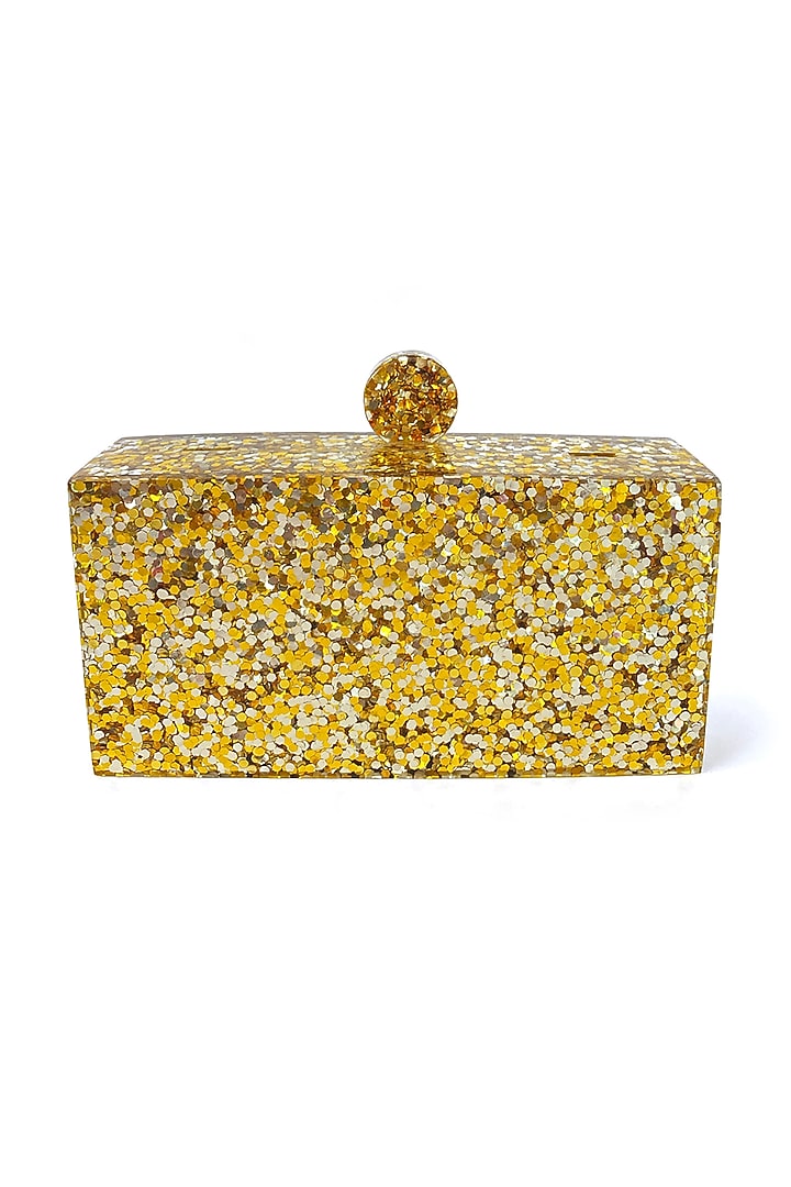 Gold Glitter Mini Clutch by Oceana at Pernia's Pop Up Shop