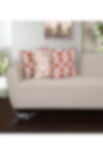 Orange & Off-White Cotton Cushion Cover Set by Ode And Cleo at Pernia's Pop Up Shop