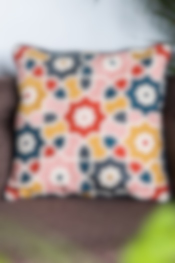Orange & Blue Patterned Cushion Covers (Set of 2) by Ode and Cleo