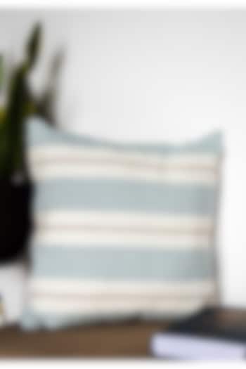 Blue Printed & Embroidered Cushion Covers (Set of 2) by Ode and Cleo